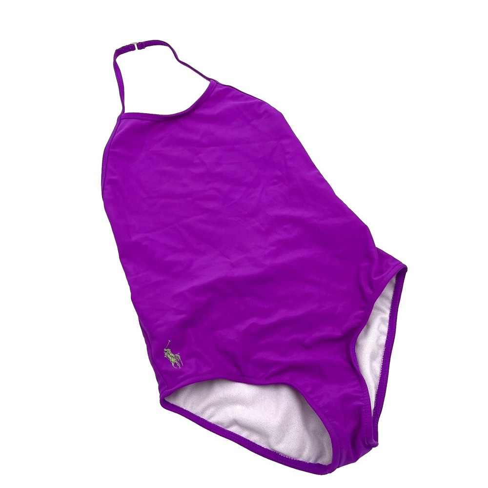 Polo Ralph Lauren Girl's Bathing Suit Swimwear Swim II Halter Top 4/4T Purple